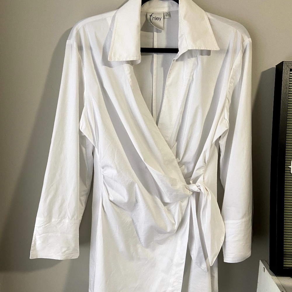 RESERVED - Finley Wrap Tunic | White | Sz L